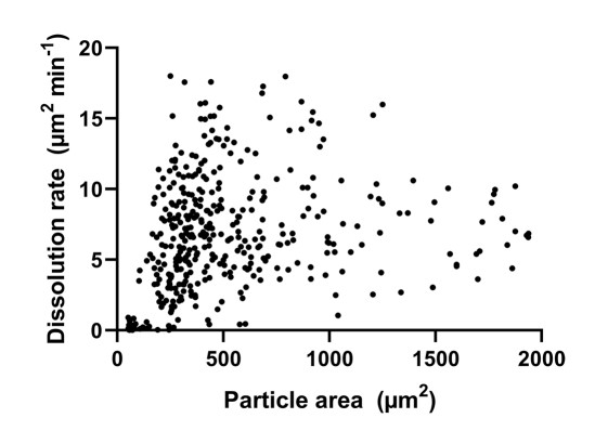 不同pH磷酸盐缓冲液中药物视频显微溶出测度