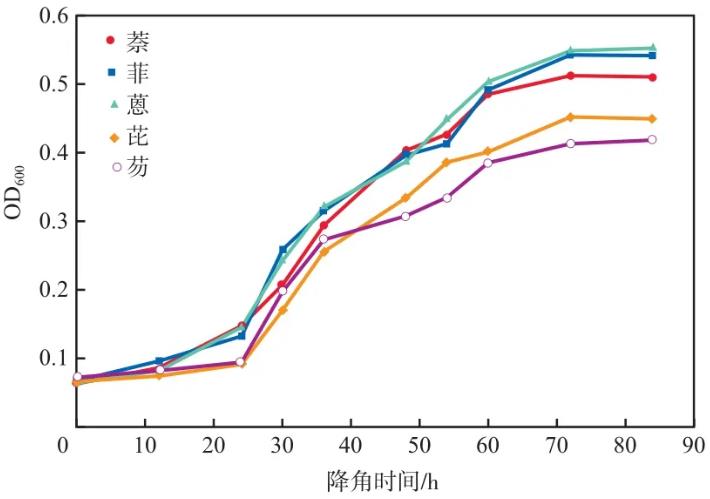高效萘降解菌N-3生长曲线、脱氢酶活性的测定——结果、结论